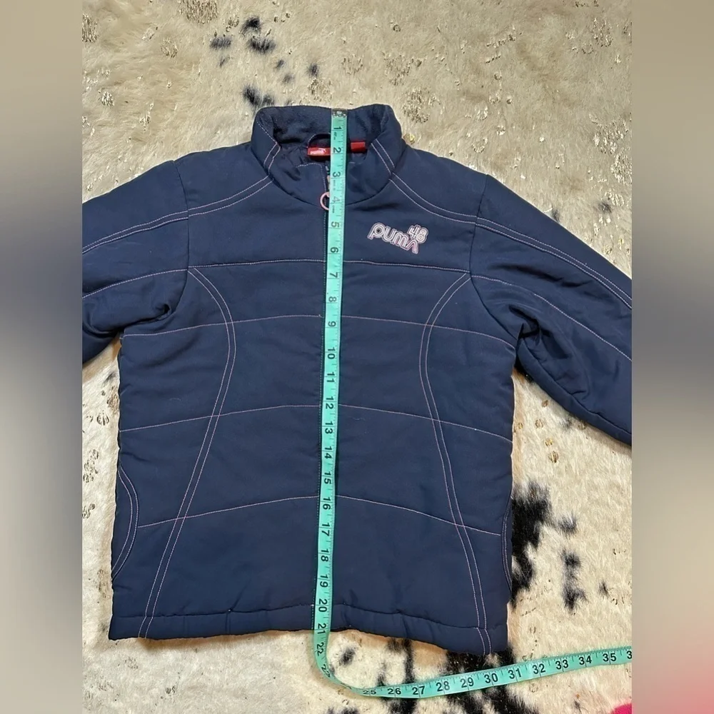 PUMA Girl’s Navy Blue Puffer Coat Size Small